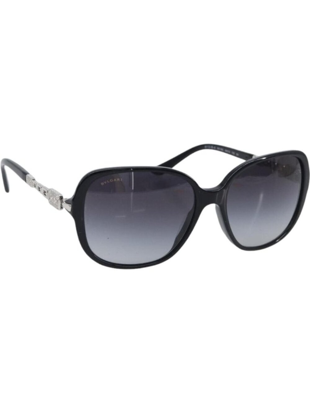 BVLGARI Sunglasses Plastic Black Silver